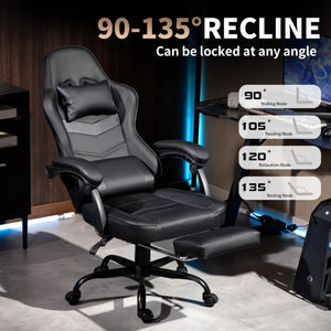 Échantillon gratuit bon marché Anji personnalisé Fauteuil de jeu ergonomique inclinable Silla <span class=keywords><strong>Gamer</strong></span> sur <span class=keywords><strong>PC</strong></span> avec haut-parleurs et massage - Product Image 6