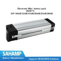 Batterie au lithium 24V Silverfish pour vélo électrique avec chargeur, protection BMS intégrée pour vélo électrique pliable