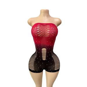 Traje de Baile con Pedrería Brillante W.E.Sparkly para Mujer, Ropa de Actuación para Bailarina Exótica, Atuendo Brillante para Stripper, Catsuit para Pole Dance - Product Image 5