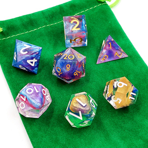 Patrón personalizado Colorido Acrílico Dnd Juego de mesa Icosaedro <span class=keywords><strong>25Mm</strong></span> Dados de comida negros en blanco - Product Image 5