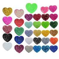 Nouveaux patchs décoratifs thermocollants en sequins en forme de cœur multicolores pour vêtements, chapeaux, sacs, DIY