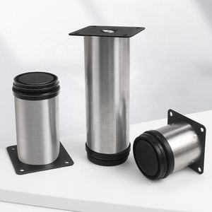 फर्नीचर सोफे पैर स्टेनलेस कैबिनेट समर्थन पैर 50*80mm ट्यूब शैली क्रोम मढ़वाया समायोज्य ऊंचाई सोफे सामान ट्यूब पैर - Product Image 4