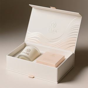Emballage de bougies avec couvercle magnétique de qualité supérieure, artisanat du papier personnalisé, rehaussement de la marque, emballage haut de gamme, personnalisation en gros - Product Image 1