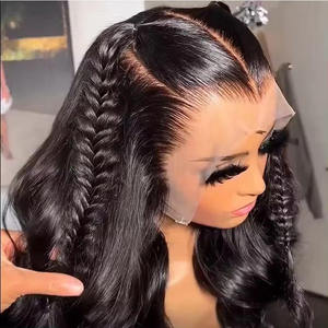 Wear and Go Pelucas de cabello humano 13x6 HD Encaje Frontal Cutícula India Cabello alineado Pelucas sin pegamento HD Pelucas delanteras de encaje para mujeres negras - Product Image 5