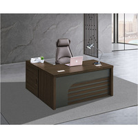 Factory Outlet Muebles de oficina jefe Gerente de mesa Ceo Luxury MFC Escritorio ejecutivo Oficina moderna Escritorio de oficina ejecutivo en forma de L