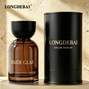 Custom <b>Empty</b> Brown Round Crimp <b>Perfume</b> Sprayer <b>Bottle</b> 30ml 50ml 100ml <b>Perfume</b> Glass <b>Bottle</b> With Packing Box - Product Image 1