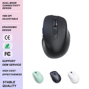 Ratón Inalámbrico Ergonómico 2.4G BT de Modo Dual <span class=keywords><strong>Recargable</strong></span>, 1600 DPI Ajustables, 6 Botones, para Oficina, Trabajo, Portátil, Escritorio, OEM - Product Image 1