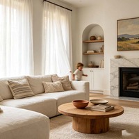 Cortinas Modernas y Duraderas de Poliéster/Lino para Sala de Estar, Opacas, Personalizadas, Motorizadas, con Control Remoto Inteligente, para Uso en Cafeterías