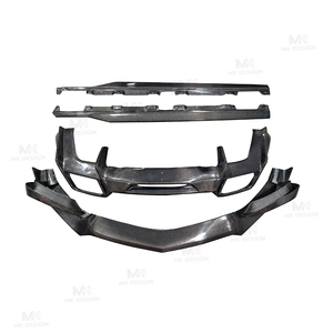 Kit carrosserie en fibre de carbone style R : lèvre de pare-chocs avant, jupes latérales et diffuseur arrière pour Mercedes Benz <span class=keywords><strong>AMG</strong></span> GT <span class=keywords><strong>GTS</strong></span> Coupé 2 portes 2015-2018 - Product Image 2