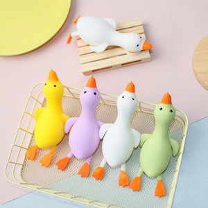 Squishy Duck <b>Memory</b> Sand Filling Sand Stretching Vent Swan Decompression Toy Tpr Fidget Stretchy Duck Toys - Product Image 1