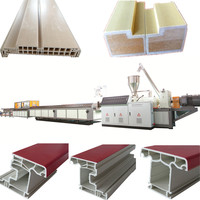 PVC/UPVC/WPC bois composite fenêtre et porte profileuse cadre faisant la ligne d'extrusion de la machine