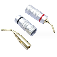 Fiche banane plaquée or 2mm pour haut-parleur Type de soudage par fil