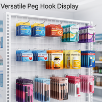 Étagère Gondole Double Face en Treillis Métallique pour Pharmacie, Magasin de Détail, Présentoir à Grille, Équipement Métallique pour Supermarché