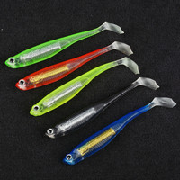Hameçons de pêche lumineux en PVC multicolores de haute qualité, 10 cm, 6,7 g, avec queue de canard pour la pêche au bar en mer et en rivière