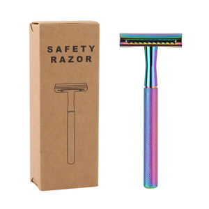 Heavy Safety <strong>razor</strong> Classic Double Edge <strong>razor</strong> Head New <strong>Rainbow</strong> Colorful <strong>razor</strong> Blades - Product Image 6