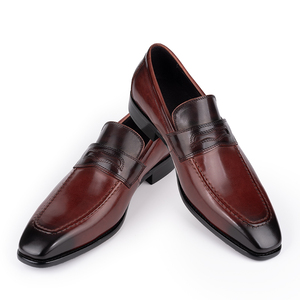 Handmade Men's Elegant Formal Leather <b>Shoes</b> for Autumn Occasions <b>Height</b> <b>Increasing</b> Slip-On Customizable Fashion Accessory - Product Image 1