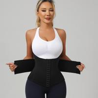 Faja Reductora Moldeadora con Soporte Lumbar en U, Postparto, Ajustable, Cinturón Abdominal Quema Grasa para Entrenamiento