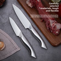 Couteau de cuisine en acier inoxydable ultra-affûté, poli à la main, ambidextre, finition haute brillance, compatible lave-vaisselle, couteau de chef multi-usages