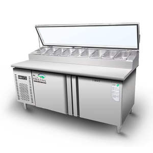 ตู้แช่เย็นเคาน์เตอร์ร้านอาหาร ตู้แช่เย็นแบบตั้งโต๊ะ ตู้แช่เย็นเคาน์เตอร์พิซซ่า ตู้แช่แข็งเคาน์เตอร์สลัด ตู้แช่เย็นโต๊ะเตรียมพิซซ่า - Product Image 1