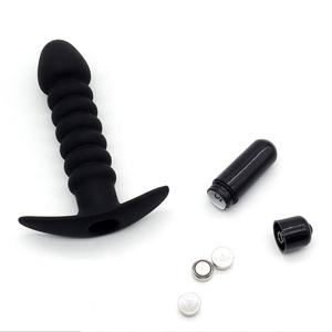 Twisted Silicone Anal Plug Sexspielzeug Vib rating Butt Dildo für erwachsene Männer Prostata Massage Perlen Set - Product Image 5