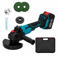 Ensemble d'outils électriques sans fil industriels 21V, moteur sans balais 6500 tr/min, compatible avec les batteries au lithium, meuleuse d'angle 125 mm