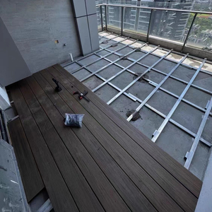 Pe coextrusion Rosewood Gỗ Tếch bên ngoài <span class=keywords><strong>WPC</strong></span> chống UV bền như nhau gỗ hạt tinh tế sàn ngoài trời boong - Product Image 1