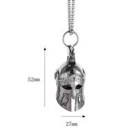 Yunnique Collier Pendentif Casque de Guerrier Romain en Acier Titane, Design Géométrique Asymétrique, Style Masque Grec Ancien pour Homme, Cadeau