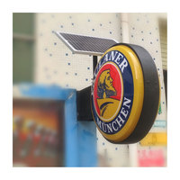 Boîte à lumière LED extérieure à énergie solaire de haute qualité écologique Boîte en feuille acrylique personnalisée pour enseigne publicitaire