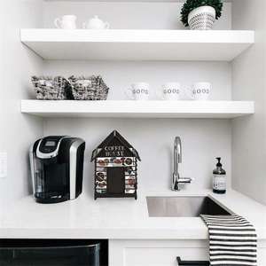 Estante de almacenamiento de cápsulas de café de Metal negro de nuevo diseño, soporte para cápsulas de café en forma de casa, organizador de cafetería - Product Image 5