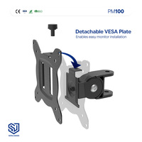 Maximaal draagvermogen 9 kg Dubbele arm monitorstandaard Nieuw verstelbaar koudgewalst plaatmateriaal Computerhouder Opvouwbaar en uittrekbaar voor 13-32 inch