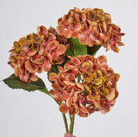 Fleurs d'hortensia de haute qualité au toucher réel, hortensia rouge foncé, fleur en latex hydratante, décoration d'intérieur