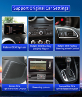 Écran multimédia tactile de 12,3 pouces Lecteur DVD de voiture pour Audi A1 2012-2018 avec CarPlay sans fil Android Auto Unité principale Navi