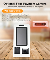 Kios LCD layar sentuh Multi dengan pembaca kode batang SDK 15.6 inci layar sentuh kapasitif Kios layanan berdiri untuk iklan Digital