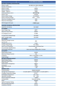 แบตเตอรี่ลิเธียมสำรองพลังงานภายในบ้าน BetterESS 16kWh 51.2V 314Ah พร้อมระบบปรับสมดุลพลังงาน 5kw ในตัว + แอปพลิเคชัน + บลูทูธ 51.2V 314 - Product Image 3