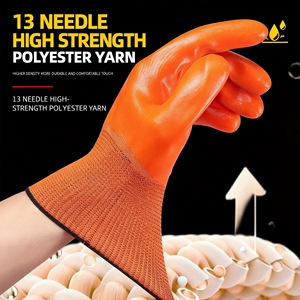 Guantes de Trabajo Resistentes al Aceite de Cloruro de Polivinilo, Guantes de Protección Laboral de PVC - Product Image 4