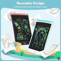 Tablette d'écriture LCD, tablette de dessin colorée pour tout-petits de 8,5 pouces, tablette de dessin électronique effaçable et réutilisable
