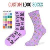 Chaussettes personnalisées OEM ODM, motif personnalisé, logo, couleur, chaussettes en coton, chaussettes à motif intégral, chaussettes originales personnalisées pour hommes et femmes