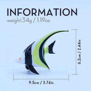 Dekorasi Ikan Hewan Laut Miniatur Kaca Kristal Akuarium Murano Buatan Tangan Ukuran Besar Baru, Figurin Ikan Hewan Laut Kaca Tiup - Product Image 4