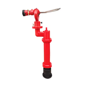 Outdoor Manual Ductile Iron <b>Fire</b> Monitor Hydrant System Water Cannon 20-40 L/S Flow 360 Rotation Red Epoxy Coated Equipment - Product Image 2