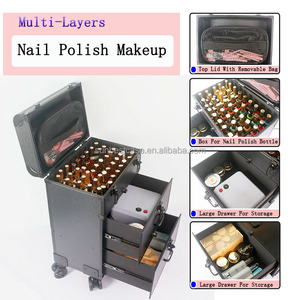 Valise de maquillage professionnelle à roulettes avec tiroirs, valise de cosmétologie sur roulettes, boîte à ongles, valise de maquillage, valise de tatouage, valise de <span class=keywords><strong>voyage</strong></span> - Product Image 1