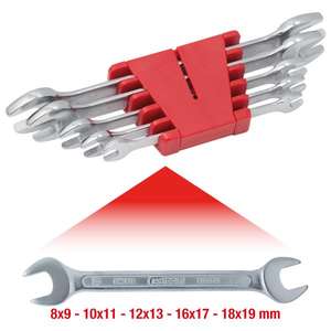 KS TOOLS - 517.0145 Jeu de clés à fourche doubles 8-19mm (5 pcs) - EAN 4042146422069 WRENCHES OPEN END WRENCHES - Product Image 2