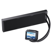 Ventilateur de boîtier Jonsbo ZC-360 blanc avec synchronisation RGB, éclairage ARGB, roulement à billes PWM 3 côtés, cuivre et aluminium, 5W pour refroidissement liquide d'ordinateur