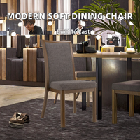 Chaise de salle à manger moderne en aluminium imitation bois, chaise d'appoint rembourrée avec structure métallique durable pour hôtel, chambre, salon, café