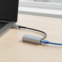Adaptateur réseau Ethernet LAN Gigabit 1000 Mbps RJ45 USB A et USB C 2 en 1 pour Windows, Mac, MacBook Pro, iPad Pro