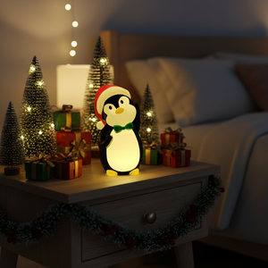 Factory 9 Inches <b>Battery</b> Operated Xmas Holiday Home <b>Table</b> Decor Plastic Christmas Animal Gift Penguin with LED <b>Lights</b> - Product Image 6