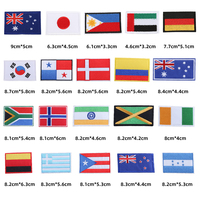 Offre Spéciale – Écussons Brodés Thermocollants Ronds et Rectangulaires avec Drapeaux Nationaux d'Australie, des États-Unis et du Royaume-Uni pour Vêtements