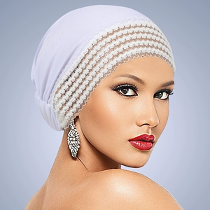 8 Copricapi da Donna Musulmana del Medio Oriente in Tinta Unita, Sottohijab, Foulard, <span class=keywords><strong>Turbante</strong></span>, Cappello, Copricapo, <span class=keywords><strong>Bandana</strong></span>, in Rete Traspirante e Pizzo - Product Image 3