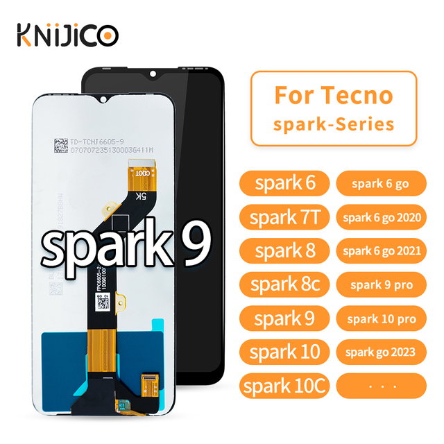 Mobile Phone LCDs for Tecno Spark 9 KG5p Lcd Screen Replacement for Tecno Spark 9 Display Pantallas for Tecno Spark 9 Screen