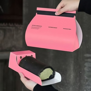 Boîte à dessert en papier personnalisée écologique pour tranches <span class=keywords><strong>de</strong></span> gâteau, boîte à pâtisserie en papier pour beignets, boîte cadeau en papier - Product Image 1