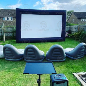 Écran De Cinéma Gonflable Géant 5x3 Mètres - Pour Projections En Extérieur - Toile Non Marquée